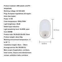 Lámpara Nocturna LED ZEYEILY Con Sensor De Luz Para Pasillo Dormitorio Garage Corredor Cocina Enchufe EU/US Incluido - details 12