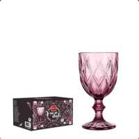 MAXHOME-Juego de 6 vasos Copa Vino Escorial Rosa 25 cl para boda, fiesta, bar, vacaciones, aniversario - details 3