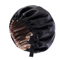 Bonnetera De Satén Para Dormir Cuidado Del Cabello Con Correa Ajustable Gorro Redondo De Baño Y Descanso Para Mujeres - details 8