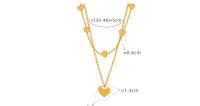 Encanto Collar de corazón para mujer, cadena de acero inoxidable chapada en oro, collar de boda, joyería de estilo bohemio, regalo para mujer - details 2