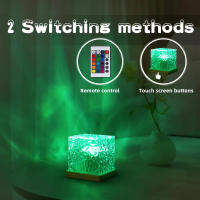 Lámpara Nocturna Con Proyector De Agua Y 16 Colores Rotativos Luz De Flama Táctil Recargable Por USB Luz De Ambiente Rectangular - details 1