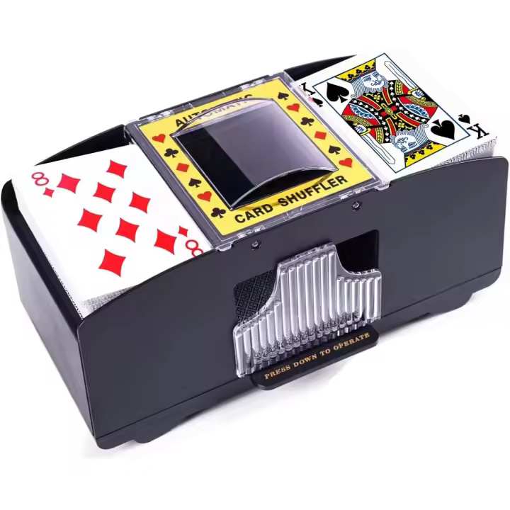 Barajadora de Cartas automática, Máquina repartidora de Cartas a badería, barajadora de Cartas de casino Eléctrica para UNO, Blackjack, Texas Hold'em, juegos de Cartas para el hogar - 1