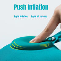 Almohada De Viaje Inflable En Forma De U Soporte Cervical Portátil Cómoda Para Dormir Inflado Al Comprimir Material De Poliéster PVC Tamaño 32x22cm 40x28cm - details 1