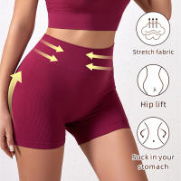 Shorts Deportivos Sin Costuras De Cintura Alta Para Mujer Fitness Running Ciclismo Yoga Levantamiento De Glúteos Ropa Deportiva - details 7