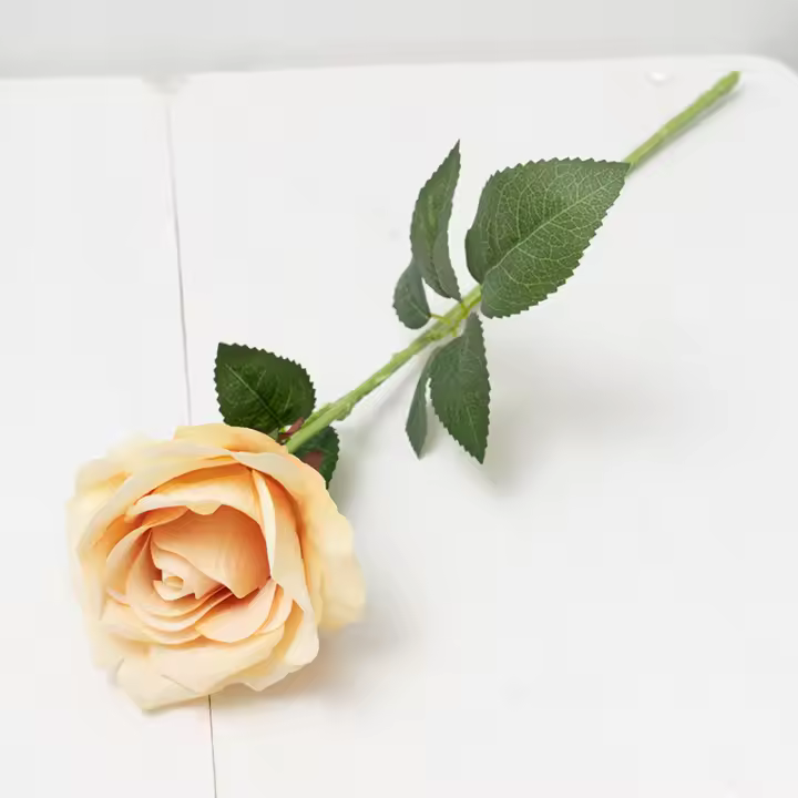Rosa Artificial De Seda Largarama Para Decoración De Hogar Y Fiestas Regalo De Plantas Falsas Para Sala De Estar Y Boda - 1