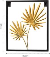 Hoja de hierro arte de la pared decoración del hogar metal colgante de pared decoración colgante de pared escultura adorno de - details 0