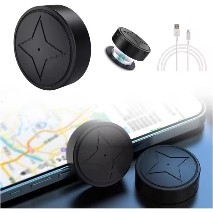 Rastreador GPS para vehículos, potente rastreador magnético para vehículos, antipérdida, nuevo mini localizador GPS multifunción 2024, monitoreo para vehículos profesionales, color negro - 1