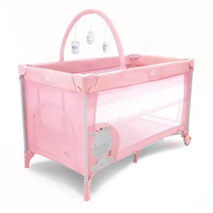 Asalvo Cuna de Viaje Complet Duo Baby  – Cuna para Bebé con Base Acolchada, Doble Altura, Arco de Juegos, Gatera, Ruedas con Freno y Bolsa de Transporte - 1