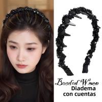 Headband De Mujer Con Borlas Cinta Para Afeitar Dientes Antideslizante Accesorio De Moda Para El Cabello Uso Casual - details 2