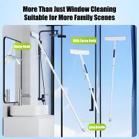 Herramienta De Limpieza De Ventanas Con Rojellador Y 3 Paños LimpiaPantalla 2024 LimpiaDoble Lado Con Mango Largo Material Plástico - details 1