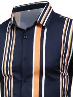 Camisa Casual Para Hombre FGKKS 2024 De Tendencia Estampada De Alta Calidad High Street Wear De Verano Con Cuello En V Y Mangas Largas - details 5