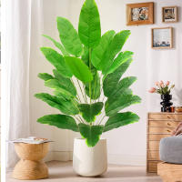 Planta Artificial De Palma Tropical Grande Hojas De Plátano Falso 24 Hojas Toque Real Strelitzia Reginae Para Jardín Interior 65-120 Cm - details 6