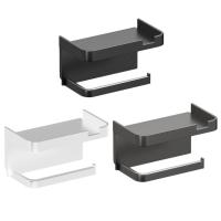 Soporte De Papel Toalla De Baño Montado En La Pared Antirrosa Plástico Grueso Almacenamiento Estante Para Cocina Y Baño - details 5