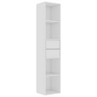 vidaXL Estantería madera contrachapada 36x30x171 cm Blanco, Negro, Roble Sonoma Mueble Almacenaje Estantería para Oficina, Estudio, Dormitorio Estantería/Librería/ mueble de Almacenamiento - details 1