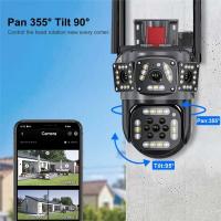 Camara vigilancia wifi interior, Cámara de Seguridad Inalámbrica para Exteriores, Cámara IP de Triple Pantalla, Seguimiento Automático, Videovigilancia CCTV, Protección del Hogar, WiFi, 6K, 12MP - details 3