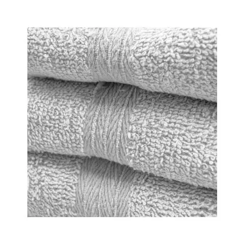 Mediawavestore - Pack 3 Toallas de Baño en Rizo para Cara, Invitados y Ducha en Tonos Sólidos - Suavidad y Absorción - 1