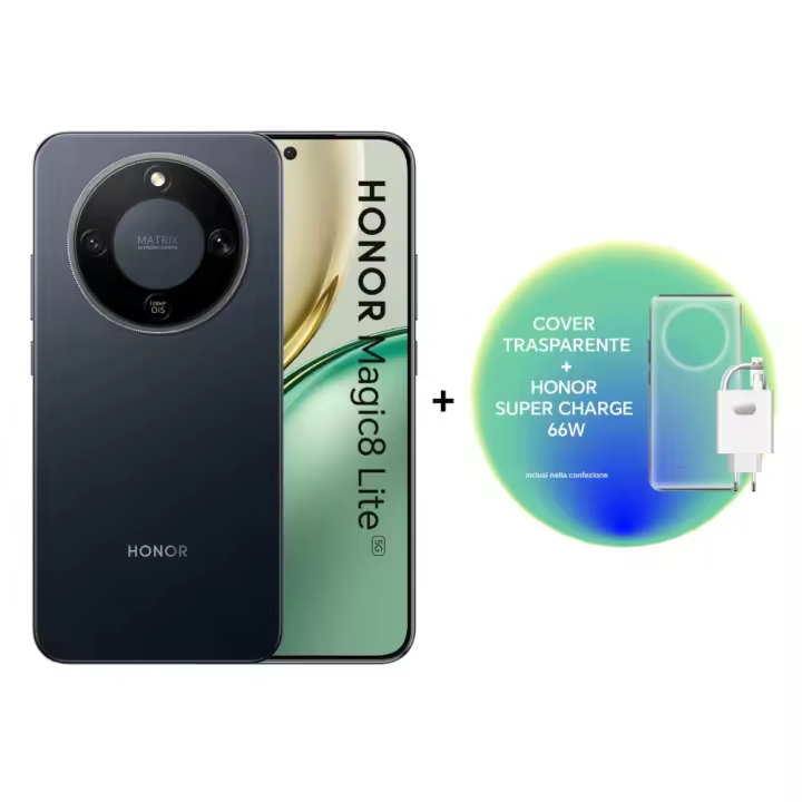 Honor Magic8 Lite 5G 17,2 cm (6.79") MagicOS 9.0 USB Tipo C 8 GB 512 GB 7500 mAh Negro - 1