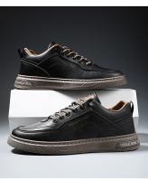 Zapatos Casuales Para Hombre En Cuero Sintético Antideslizantes Y Resistentes Al Desgaste Moda Color Sólido Cómodos Zapatos Slip-On - details 10
