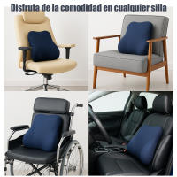 Cojín de Soporte Lumbar Ergonómico, Respaldo de Espuma Viscoelástica para Asiento de Automóvil, Silla de Oficina, Adopta un diseño de Curva Elegante,se Puede apoyar en múltiples Puntos - details 7