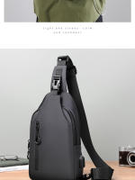 Bolso De Hombro Para Hombre Casual Impermeable Y Resistente Al Desgaste Con USB Recargable Y Compartment Interior Bolsa De Pecho - details 17