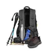 Ociodual Mochila Impermeable 30 Litros Negra GF80764 Multiples Bolsillos de Senderismo Acampada Montaña para Hombres Mujeres - details 5