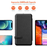 Cargador Solar Power Bank 26800mAh, Batería Externa con Doble Salida USB de 3,0 A y 4 Paneles Solares Plegables Cargador Portátil para Smartphone, Tablet y Más (Naranja) - details 4