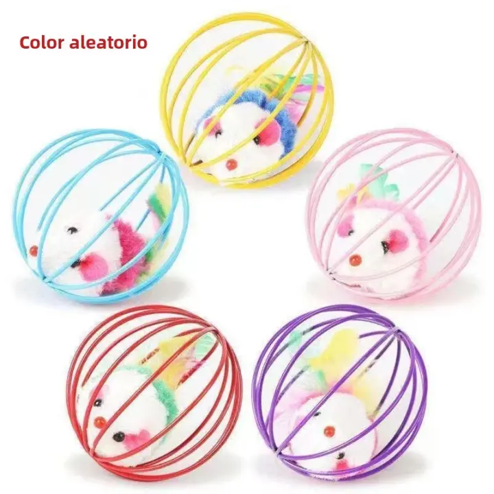 Juguete Para Gatos Peluche Ratoncillo De Color Simulación Divertido Bola Para Gatos Divertida Brinquedos Para Mascotas - 1