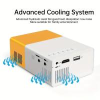 Proyector Mini HD YG300 Para El Hogar Y Exteriores Ideal Para Películas Camping Cine Y Juegos Incluye Adaptador De Energía AC - details 6
