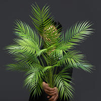 Planta Artificial De Palma Grande 88cm Con Hojas De Monstera Y Pino Falso Para Decoración De Jardín Y Fiestas En Casa - details 5