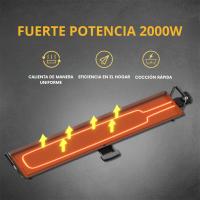 Royal Swiss - Plancha de asar Eléctrica 90x23cm -  Superficie antiadherente a la piedra -  2000w - Termostato ajustable de 5 niveles - details 4
