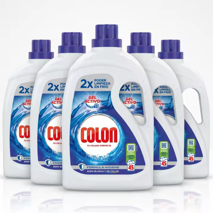 Colon Gel Activo Detergente para la lavadora Gel 225 lavados (5x45 lavados) - 1