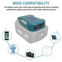 Cargador Rápido USB Para Batería Makita 18V Con Soporte Y Salida Tipo-C Accesorio De Herramienta Eléctrica Compatible Con EnName_Null - details 6