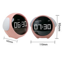 Reloj De Alarma Para Niños Con Luz Nocturna Y Control De Voz Reloj Digital LED Multifuncional Con Expresión Luminosa Y Función De Sonno - details 2
