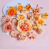 Flores Artificiales De Seda Rosa Mezcladas Para Decoración De Hogar Bodas DIY Accesorios De Flores Falsas Para Regalos - details 2