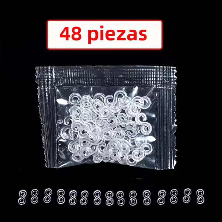 Kit De Bandas De Goma Para Tejido DIY 48/100/300/500/1000 Piezas Transparentes Con Clips S Para Pulseras Y Encantos Accesorios - 1