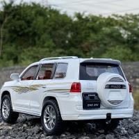 Modelo De Coche De Escala 1:24 TOYOTA Land Cruiser Prado Deportivo SUV De Aleación Con Retroceso Pull Back Luz Y Sonido Regalos Para Niños Colección A174 - details 19