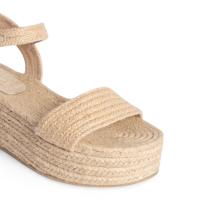 sandalias mujer beige natural con plataforma de yute correa al tobillo con ajuste de hebilla cómodas y ligeras verano tendencia 2025corina - details 3