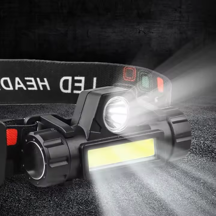 Linterna Frontal LED Recargable Impermeable Con Imán Ligera Ajustable Para Camping Ciclismo Correr Pesca - 1