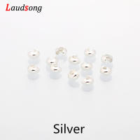 100pcs Cubos De Cobre Redondos Para DIY Joyería Hacer Manualidades Abalorios Espaciadores Tamaños 3-4-5mm Terminales Abiertas - details 2