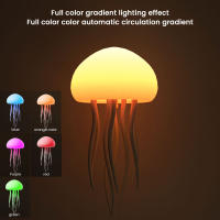 Luz De Ambiente En Forma De Medusa Con Luz Cálida Y Gradiente De Colores Dos Modos 9 Tentáculos Que Se Rotan Automáticamente Luz De Decoración Original - details 2