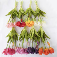 Nueva Parroquial Ola Tulipán De Silicona Flores Artificiales Suaves Y Cómodas Arreglo Floral Decoración Para Hogar Y Sala De Estar - details 10