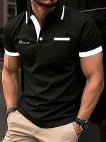 Camisa Polo Para Hombre Camiseta De Golf Deportiva Casual Corta De Verano Con Bloque De Colores Básico Regular Fit Para Primavera Otoño - details 5