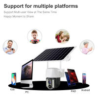Cámara Solar 4G Con Tarjeta SIM Seguridad Protección Exterior IP CCTV Vigilancia Inalámbrica Inteligente HD 5MP Para Hogar - details 13