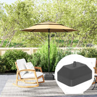 Outsunny Base para Sombrilla Soporte para Parasol Pie para Sombrilla Rellenable con Agua 20L o Arena 24kg para Jardín Terraza Negro - details 3