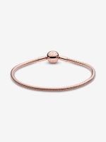 Pandora - Pulsera de Cadena de serpiente Moments - Baño de Oro Rosa de 14 K - details 0