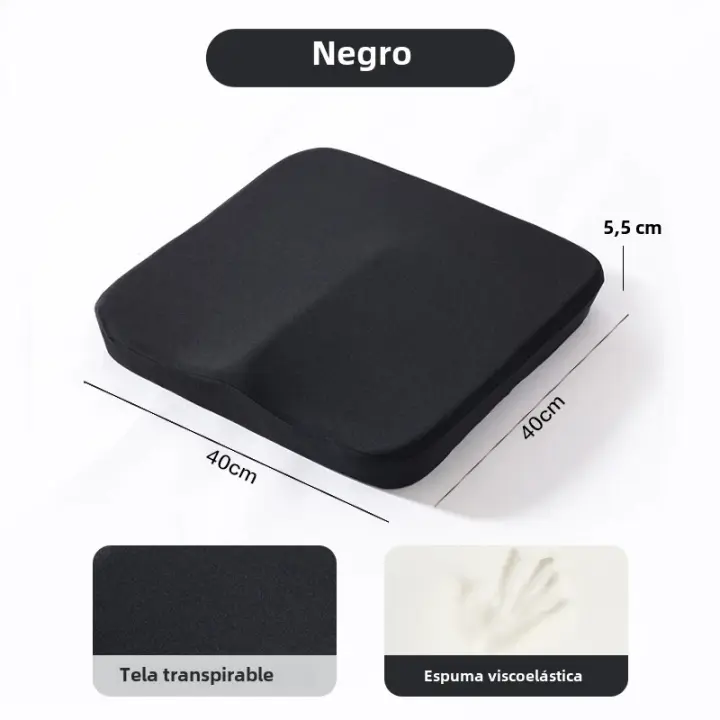 Cojín De Oficina Ergonómico De Espuma De Memoria Antihemorroidal Cojín Para Silla Cojín Para Cola De Caballo Para Coche Y Oficina - 1
