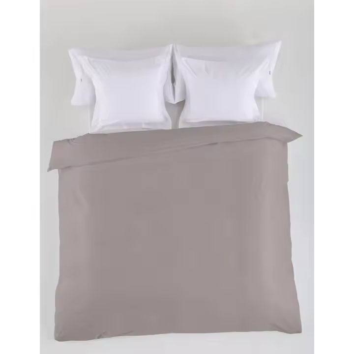 FUNDA NORDICA lisa color plomo - Cama de 90 (1 pieza) - 50% algodón / 50% poliéster - 144 hilos. Gramage: 115 - Fijalo - 1