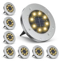 Lámpara Solar IP68 LED Para Exteriores Luz De Suelo Con Energía Solar Para Jardín Patio Camino Decoración De Jardín Luz Subterránea Para Pista Y Pared - details 0