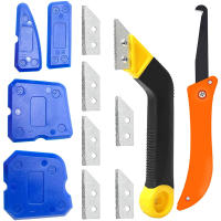 Juego De 12 Herramientas Para Eliminar Grout Cuchilla De Tajo Limpieza De Encaje De Azulejo Escobilla De Caulking Para Cocina Y Habitaciones - details 0