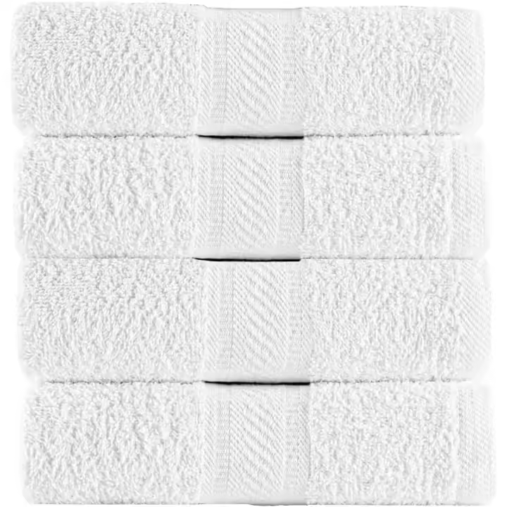 Paquete de 4 Toallas de baño, Grandes, Blancias, (70x140 cm), 100% Algodón, lujosas, ultrasuaves, Calidad de Hotel, Muy abrbe para baño, Ducha, Playa y Uso Diario - 1
